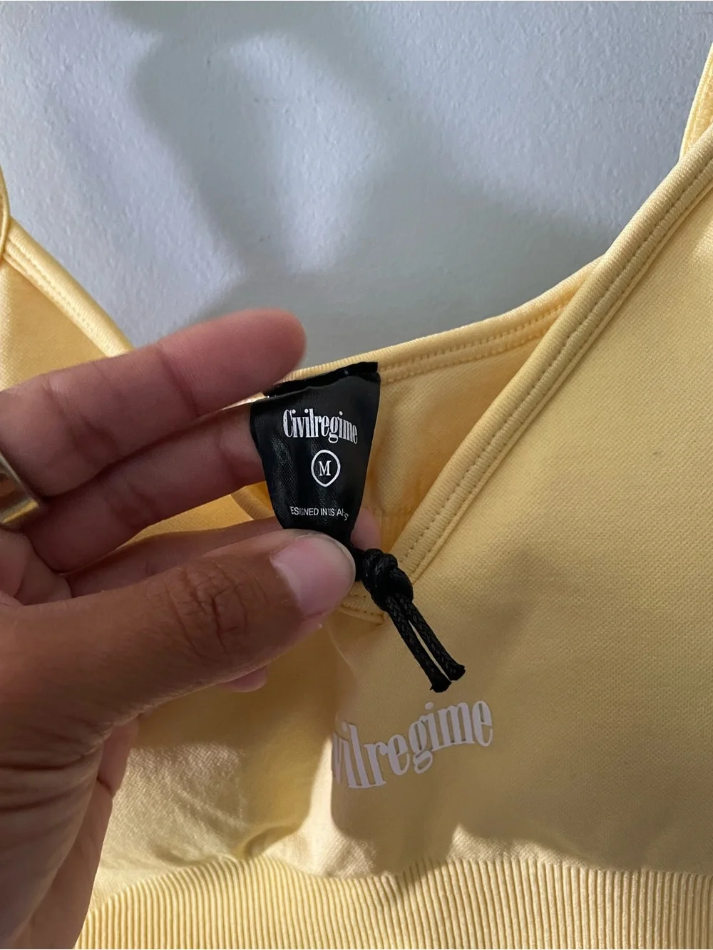 Civil Regime Pastel Yellow Seamless Sports Bra